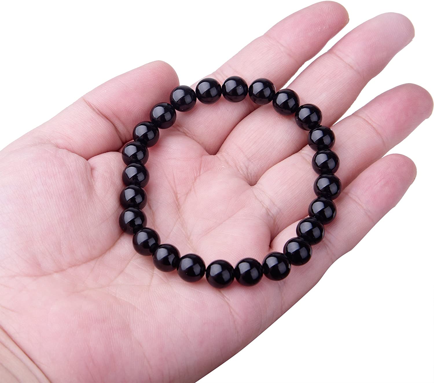 WRCXSTONE Natural 8mm Gorgeous Semi-Precious Gemstones Healing Crystal Stretch Beaded Bracelet Unisex - Image 3
